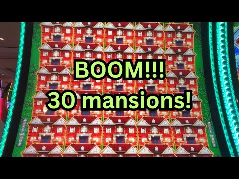 30 MANSIONS, 15 re-trigs! I can't believe that I did it again! Jackpot! Huff n' EVEN more Puff!!