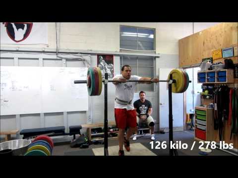 126 kilo / 278 lbs  STRICT press