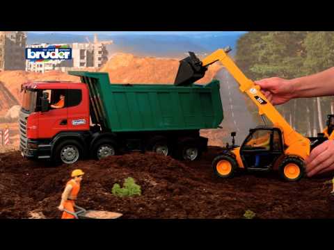 BRUDER teleskopinis krautuvas Cat, 2141 video