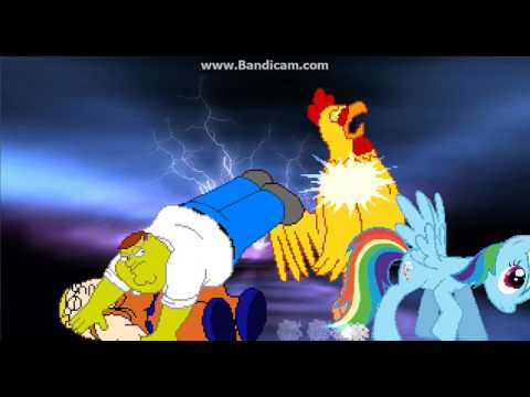 ST9 M.U.G.E.N Request #183 Peter Griffin And Rainbow Dash VS Peter Evil Twin And Giant Chicken