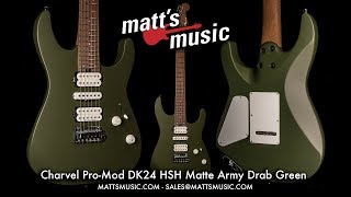 Video thumbnail for Matt's Music Center - Charvel Pro-Mod DK24 Matte Army Drab Green - Chris Bryant by Matt's Music Center