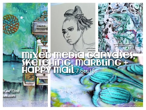 mixed media canvases, cards, sketches and more!