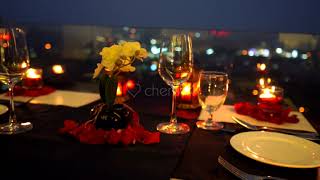 A Breathtaking Romantic Candlelight Dinner with a Balcony View on 16th Floor😍 Yes, in Delhi!!