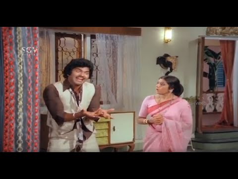 Drunk Charanraj Talks Senseless With Aarathi and Kalyankumar | Thayiya Nudi Kannada Movie Scene