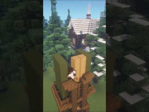 Unicorn Wizard Tower Build in Minercraft! 🔮🏰 #shorts