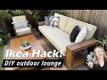 IKEA HACK! How to make a cheap DIY outdoor sofa lounge | Restoration Hardware & West Elm Inspired