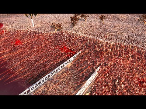 BATTLE ON THE BRIDGE | Modern Soldier vs 3.00.000 zombie |  Ultimate Epic Battle Simulator 2  UEBS 2
