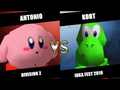 Inka Fest 2019 - Antonio (Kirby) Vs. Kort (Yoshi) SSB64 Division 2