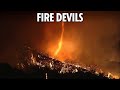 Incredible footage shows fire TORNADOES being whipped up by winds as LA blaze continues to rage