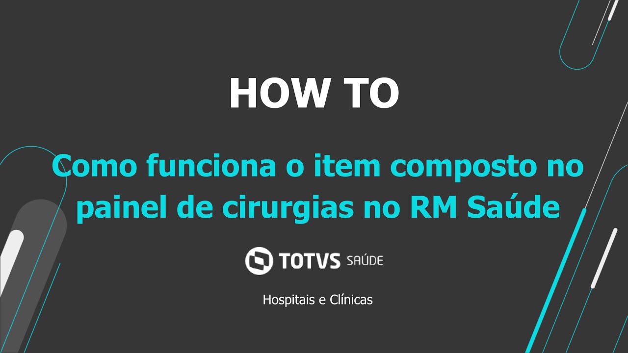 How To | Como funciona o item composto no painel de cirurgias #RMFARMACIA