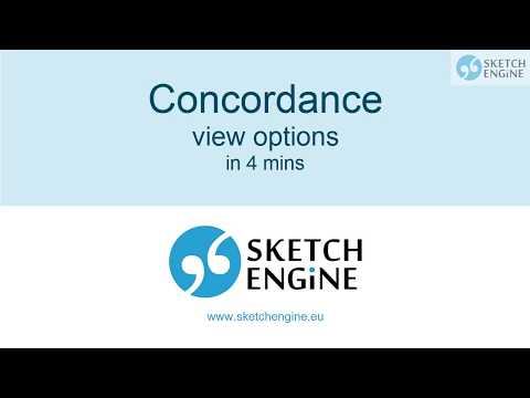 Concordance - change how you see the results