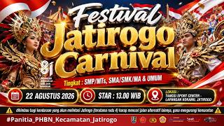Download lagu FESTIVAL JATIROGO CARNIVAL TINGKAT SMP/ MTs, SMA / SMK & UMUM :: PHBN KECAMATAN JATIROGO TAHUN 2026 mp3