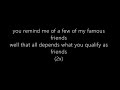 I Have Friends in Holy Spaces - Panic! at the Disco (LYRICS)
