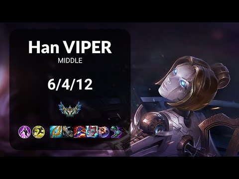 Han Viper Orianna vs Ryze MIDDLE - KR CHALLENGER Patch 15.13