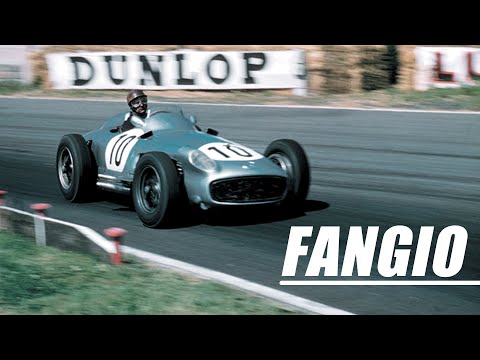 F1 legend Juan Manuel Fangio endures the intense heat of the 1955 Argentina GP