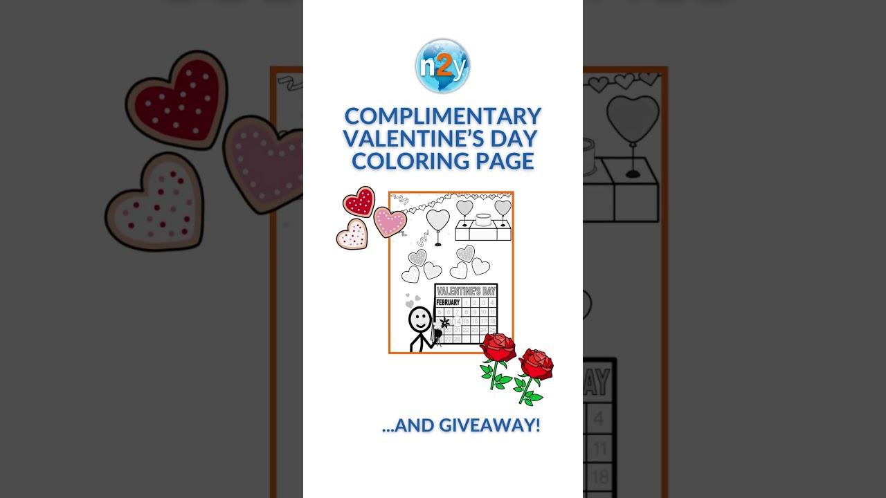 FREE Valentine's Day Coloring Page  #n2y #teacher #edtech