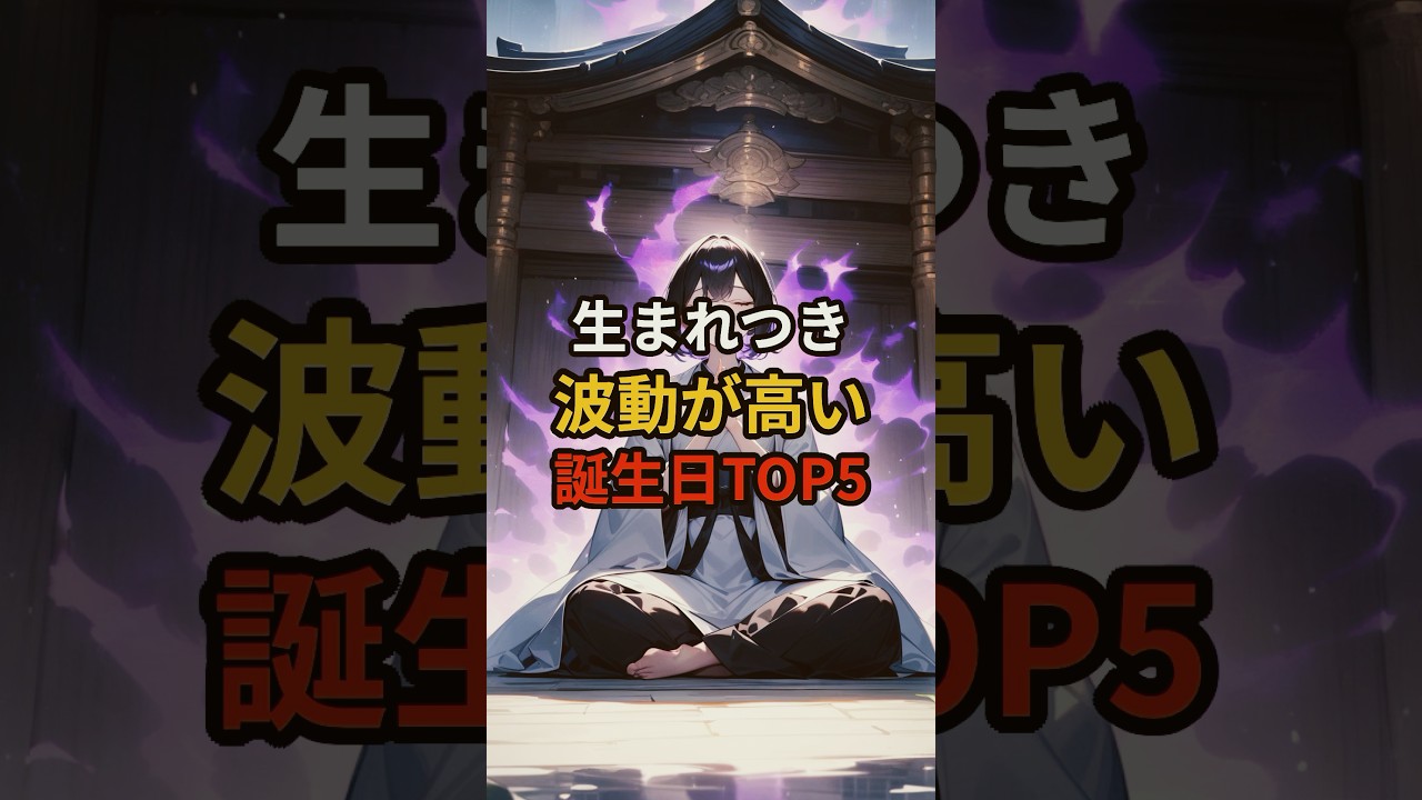 【99%が知らない‼️】生まれつき波動が高い誕生日TOP5🔮#shorts #スピリチュアル #開運 #潜在意識 #誕生日占い #波動 #引き寄せ