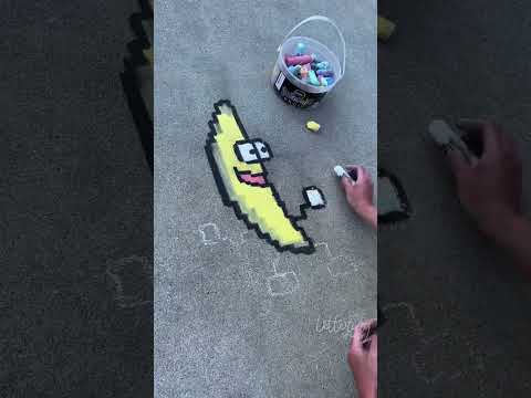 Peanut Butter Jelly Time ???? pixelated chalk art