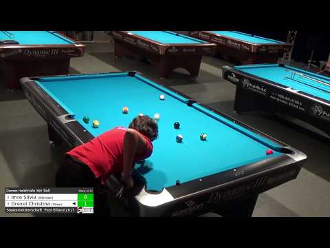 ÖSTM Pool Billard 2017 - 8er Ball - Halbfinale Damen - Christina Drexel - Silvia Imre