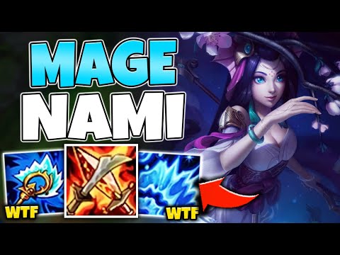 SPLASH DOWN HEALTH BARS WITH A SINGLE COMBO WITH FULL AP NAMI MID - League of Legends