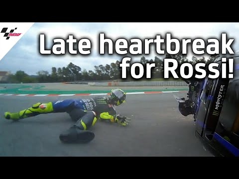 2位走行中に転倒してしまったバレンティーノ・ロッシの衝撃の転倒シーン動画。MotoGP カタルーニャGP