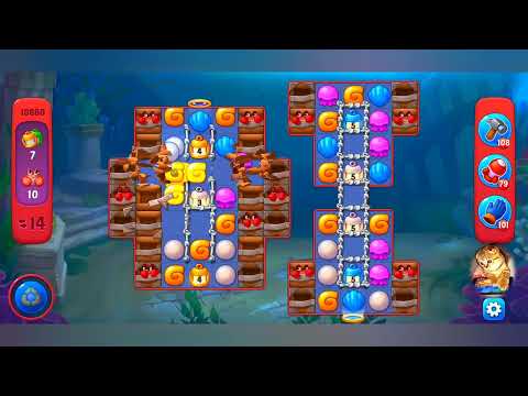 фишдом 2022  #  10880 уровень - прохождение без бустеров # Fishdom,   10880  level - no Boosters.