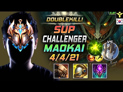 Challenger Maokai Support vs Galio - 챌린저 장인 서폿 마오카이 템트리 룬 망자 여진 マオカイ Маокай 扭曲树精 茂凱 - KR 11.21