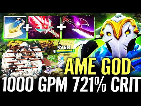 🔥 They let AME SVEN Free Farm just 5min & the Result — 1000 GPM 728% Crit LEGIT Carry Dota 2 Pro