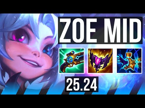ZOE vs YONE (MID) | Good KDA: 12/1/6 | KR Master | 25.24