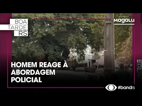 Homem reage à abordagem policial