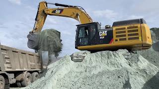 Caterpillar 352F & Caterpillar 385C Excavators Loading Trucks & Operator POV - Ascon Ltd