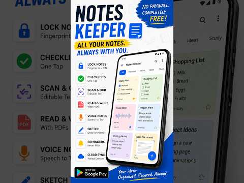 Notes Keeper Notepad Checklist video thumbnail