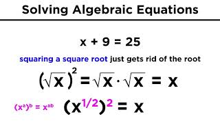 Solving Algebraic Equations With Roots and Exponents