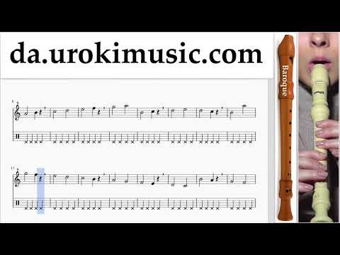 Blokfløjteundervisning (Barok) Dua Lipa - New Rules Uddannelse Metode Del 1 øvelser um-i246