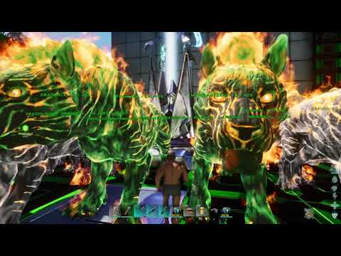 Alpha Dragon fight Solo Ark Ascended Official server Pyromane's