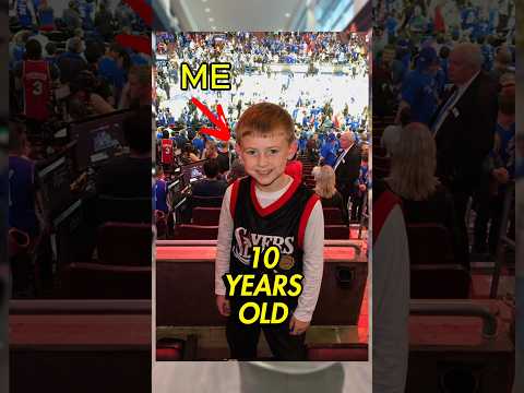 Recreating my photo with the @sixers OG jersey🥹🏀 #GiftedBy76ers