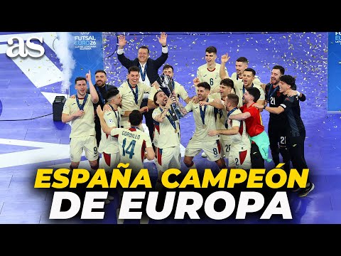 ESPAÑA se proclama CAMPEONA del EUROPEO de FÚTBOL SALA por octava vez tras vencer a PORTUGAL (3-5)