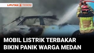 Download lagu Mobil Listrik Miliaran Rupiah Terbakar di Medan, Api Sulit Dipadamkan | Liputan 6 mp3