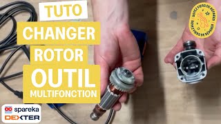 Comment changer le rotor d\'un outil multifonction DEXTER - Tuto Spareka