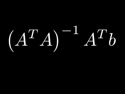 The Least Squares Formula: A Derivation