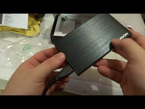 AXAGON EE25-XA6 USB3.0 – SATA 6G 2,5" išorinė ALINE dėžutė video