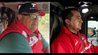 William Moreno y Daniel García, dos conductores que trasladan a Bogotá el primer tren del Metro