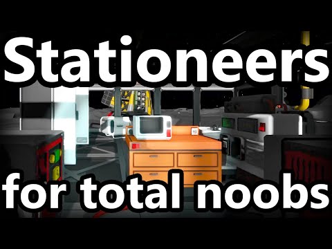Stationeers tutorial - total noob intro 1: New base with airlock, AC, food,steel,battery,O2 refiller