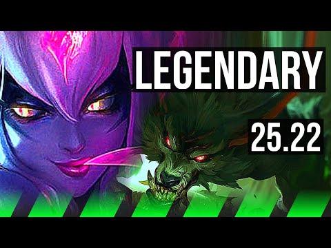 EVELYNN vs WARWICK (JGL) | Legendary | KR Master | 25.22