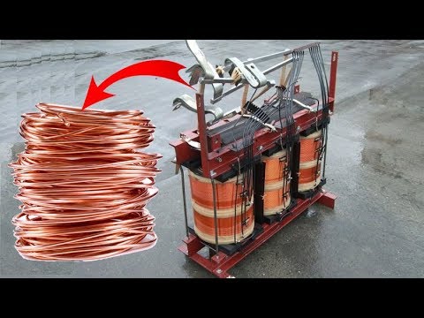 HOW TO TAKE Copper Wire OUT OF A Electricity Transformer scrap. Recycle old transformer has expired.