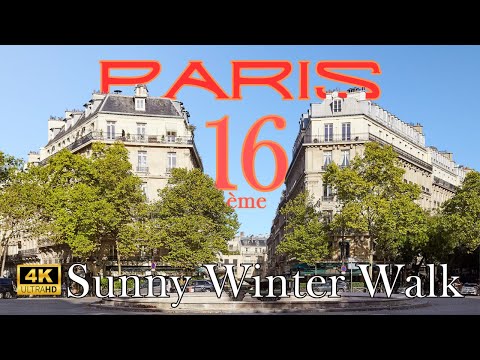 [4K] 🏛️ Paris’ Most Luxurious District | Sunny Winter 16th Arrondissement Walking Tour ☀️✨