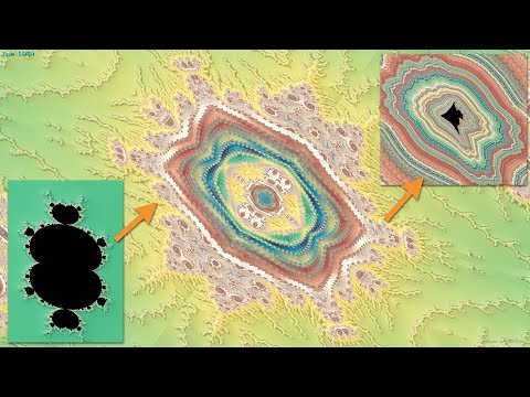 Fractal Harmony:Beauty of Connect. - Mandelbrot P^ 3 to Burning Ship Zoom - Music by Art Of Chance
