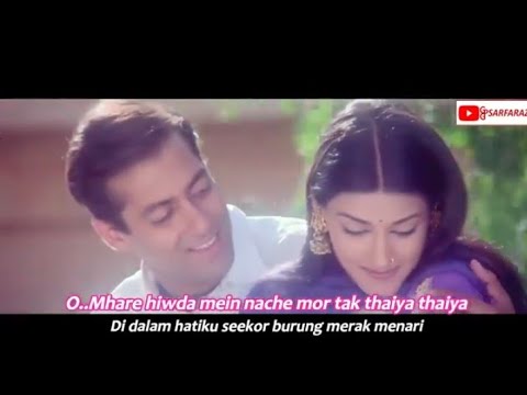 Mhare Hiwda Mein Nache Mor - Hum Saath Saath Hain (1999) Lirik Terjemahan Indonesia 