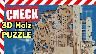 ✅ ROKR Holzpuzzle Bausatz 3D Murmelbahn TEST