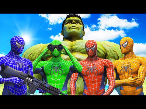 TEAM SPIDER-MAN VS HULK MUSCLE - EPIC SUPERHEROES BATTLE